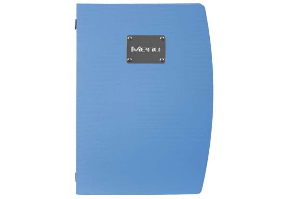 Immagine di Portamenù Rio - 1 inserto doppio incluso - A4 - 24 x 34 cm - blu - Securit