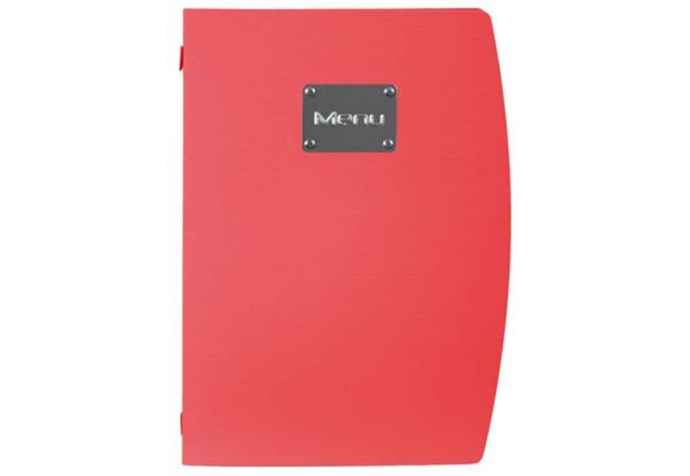 Immagine di Portamenù Rio - 1 inserto doppio incluso - A4 - 24 x 34 cm - rosso - Securit