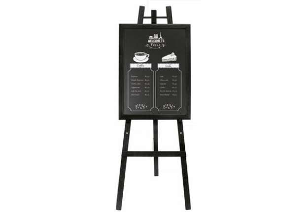 Immagine di Cavalletto in legno nero - altezza 165 cm - Securit
