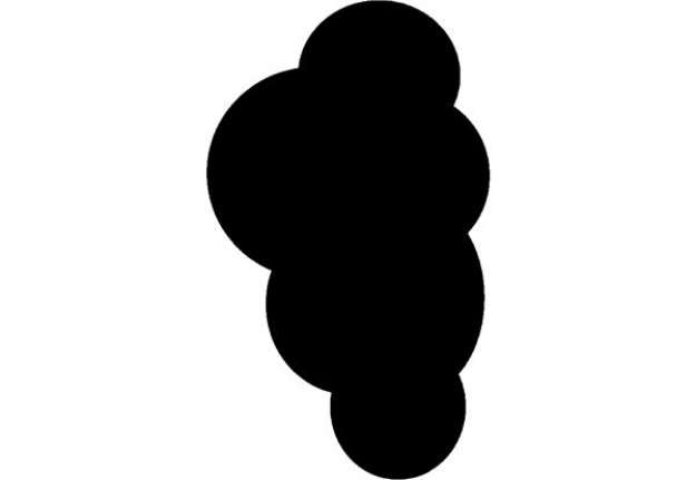 Immagine di Lavagna da parete Silhouette - 48,5 x 30 cm - forma nuvola - nero - Securit
