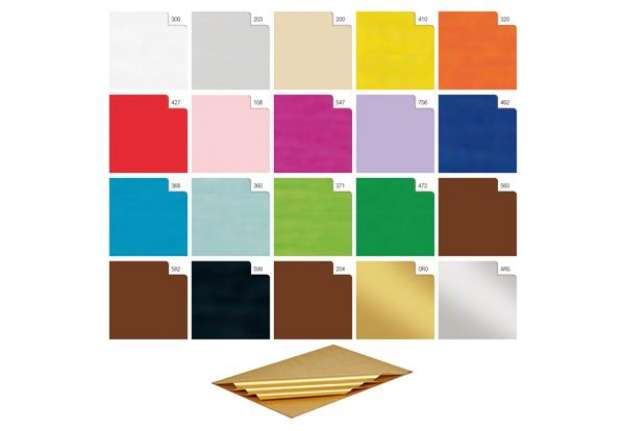 Immagine di Carta velina - 50 x 70 cm - 24 gr - oro - Rex Sadoch - busta 25 fogli