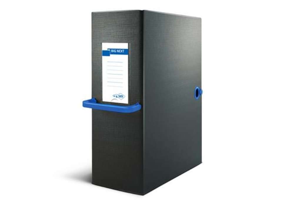 Immagine di Scatola archivio Big Next - dorso 16 cm - 25 x 35 cm - nero/blu - Sei Rota