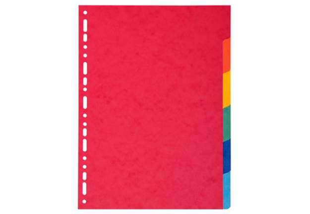 Immagine di Separatore Forever - 6 tacche - cartoncino riciclato 220 gr - A4 - multicolore - Exacompta