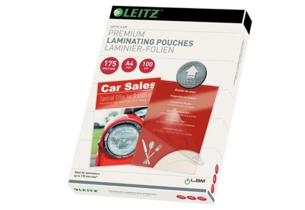 Immagine di Pouches ILam - A4 - 216x303 mm - 2x175 micron - Leitz - conf. 100 pezzi