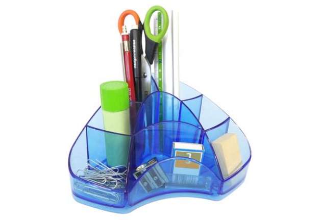 Immagine di Portapenne Multipot Classic - 14x20x9 cm - azzurro trasparente - Arda