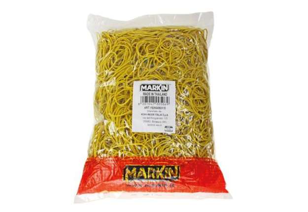 Immagine di Elastici - diametro 5 cm - 1 kg - gomma - giallo - Markin