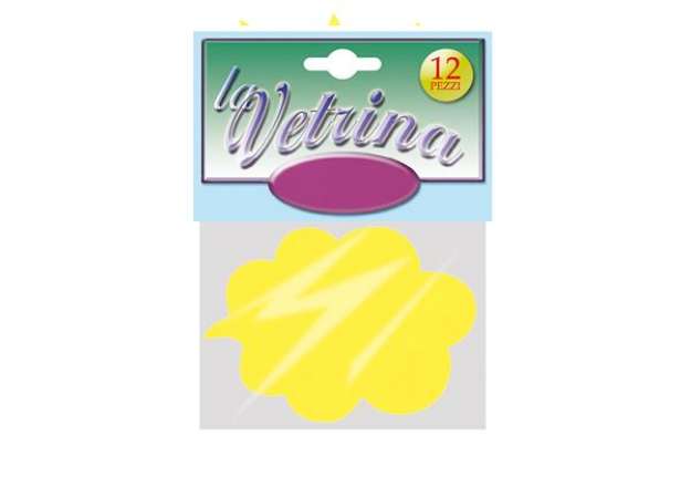 Immagine di Segnaprezzi Nuvola - 11x15,5 cm - giallo - CWR - conf. 12 pezzi