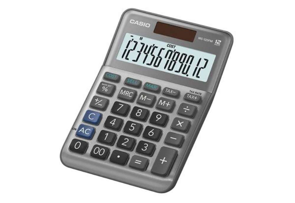 Immagine di Calcolatrice da tavolo MS-120FM - 12 cifre - grigio - Casio