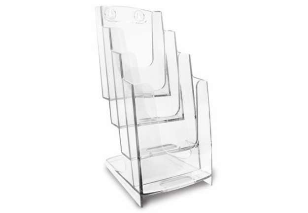 Immagine di Portadepliant modulare - 4 tasche 1/3 A4 - 11,5 x 26,5 x 18,4 cm - Arda