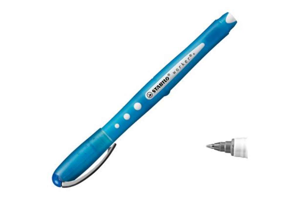 Immagine di Roller con cappuccio Worker Colorful - punta 0,5mm - blu  - Stabilo
