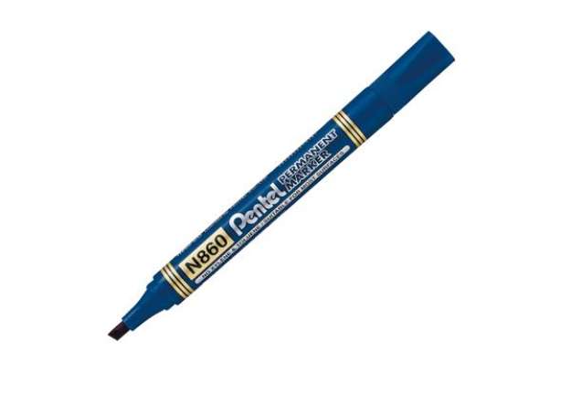 Immagine di Marcatore permanente N860 - punta scalpello - blu - linea Amiko - Pentel