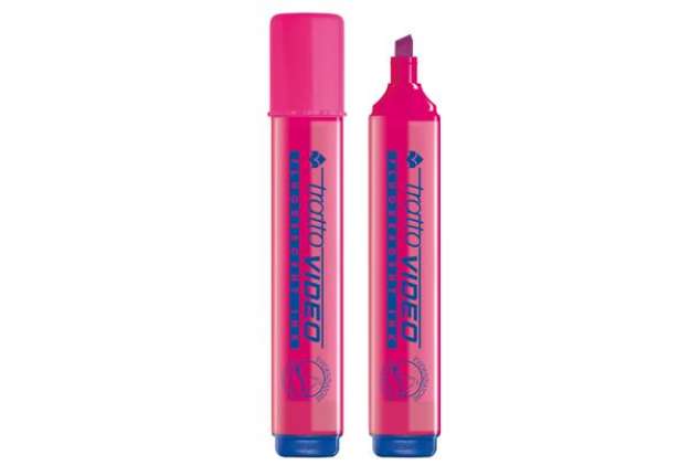 Immagine di Evidenziatore Tratto Video  - punta a scalpello - tratto da 1,0-5,0mm - fucsia - Tratto