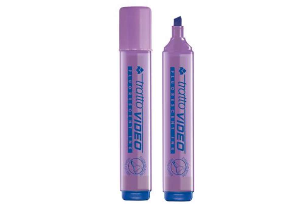 Immagine di Evidenziatore Tratto Video  - punta a scalpello - tratto da 1,0mm-5,0mm - viola - Tratto