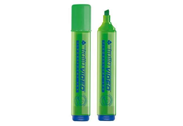 Immagine di Evidenziatore Tratto Video  - punta a scalpello - tratto da 1,0mm-5,0mm - verde - Tratto