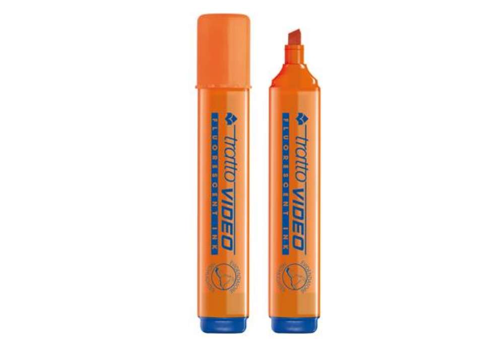 Immagine di Evidenziatore Tratto Video  - punta a scalpello - tratto da 1,0-5,0mm - arancio - Tratto
