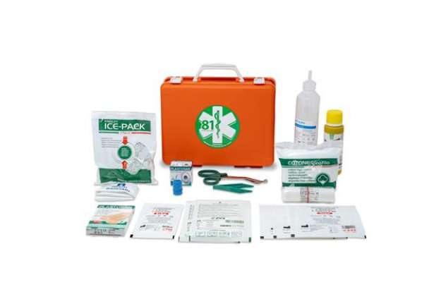 Immagine di Valigetta di pronto soccorso Medic 1 - 25x19x9 cm - fino a 2 persone - arancio - PVS