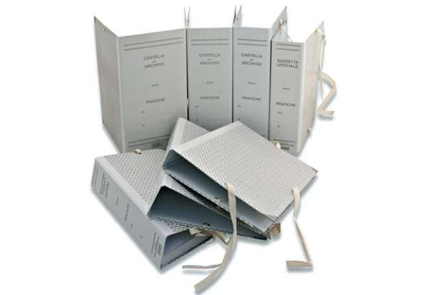 Immagine di Faldone - legacci rivettati - 35x25 cm - dorso 5 cm - grigio - Euro-cart