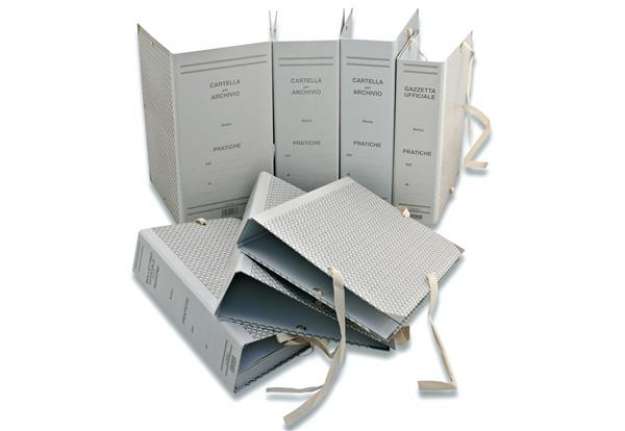 Immagine di Faldone - legacci rivettati - 35x25 cm - dorso 12 cm - grigio - Euro-cart