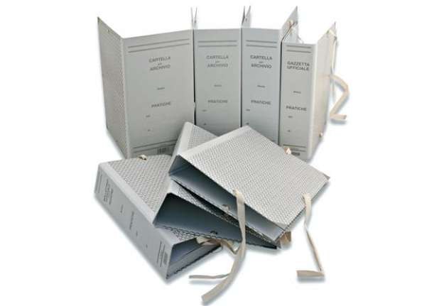 Immagine di Faldone - legacci rivettati - 35x25 cm - dorso 15 cm - grigio - Euro-cart