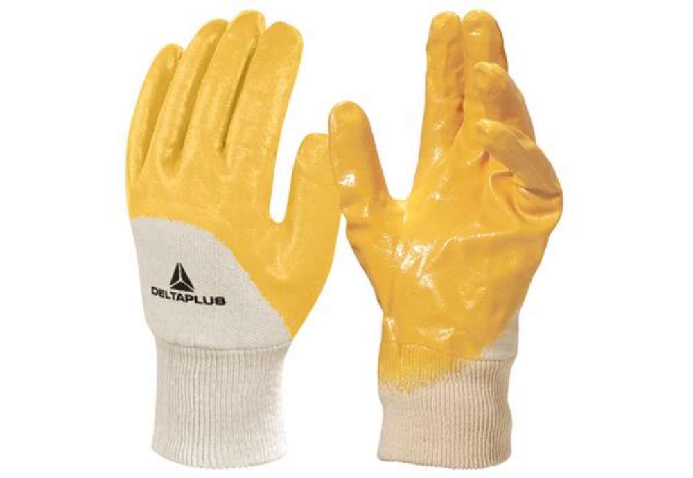 Immagine di Guanti da lavoro pesante NI015 - nitrile leggero - taglia 10 - giallo - Deltaplus