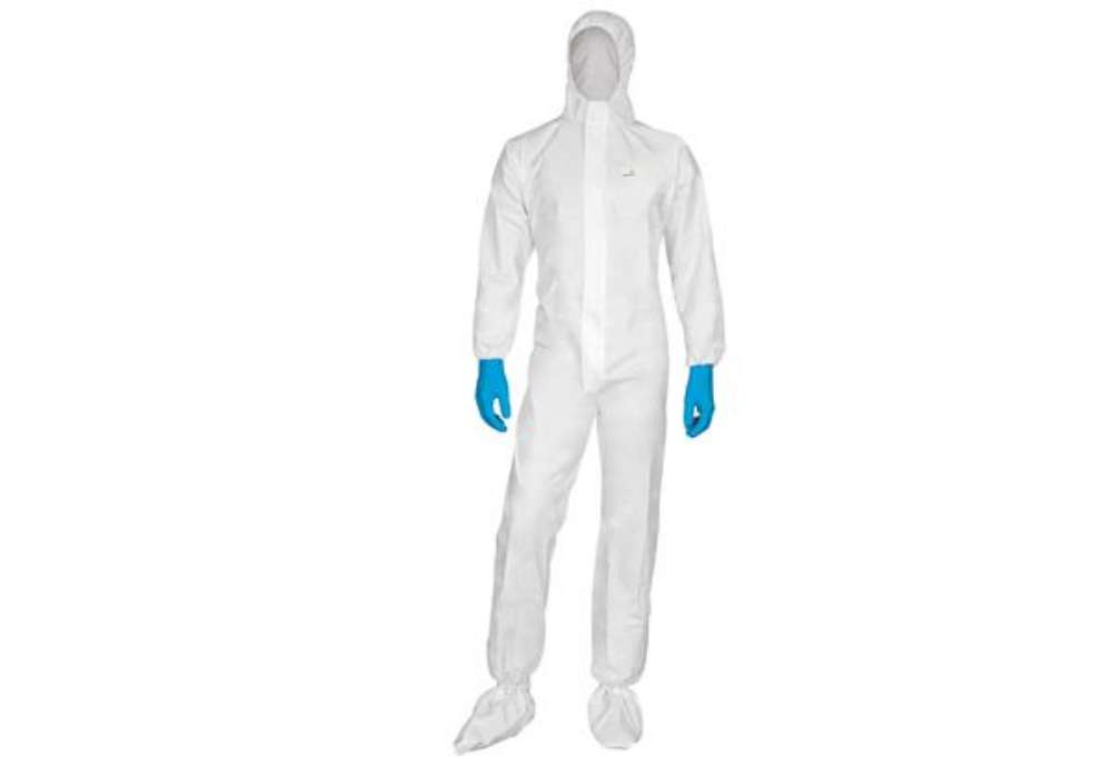 Immagine di Tuta di protezione da rischio chimico DT115 - monouso - taglia XL - PP/PE - bianco - Deltaplus