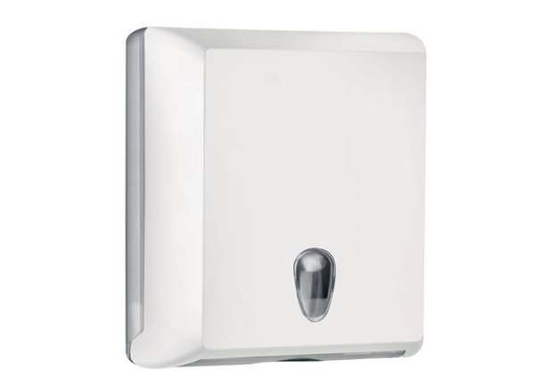 Immagine di Dispenser asciugamani piegati Soft Touch - 29x10,5x30,5 cm - bianco - Mar Plast