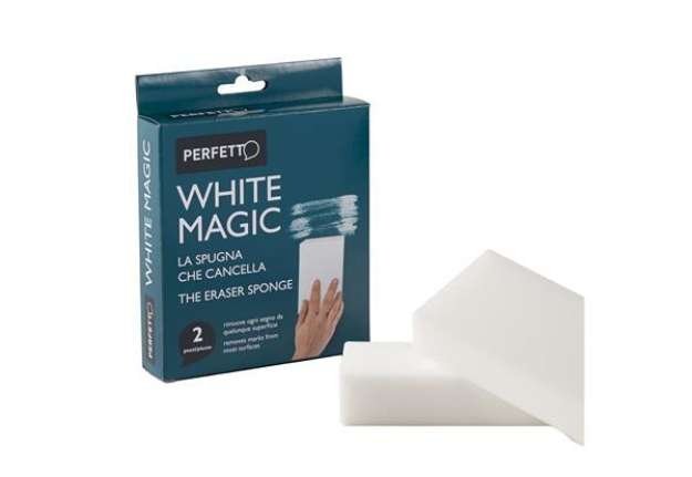 Immagine di Spugna cancella macchie White Magic - 12x2,5x0,6 cm - Perfetto - conf. 2 pezzi