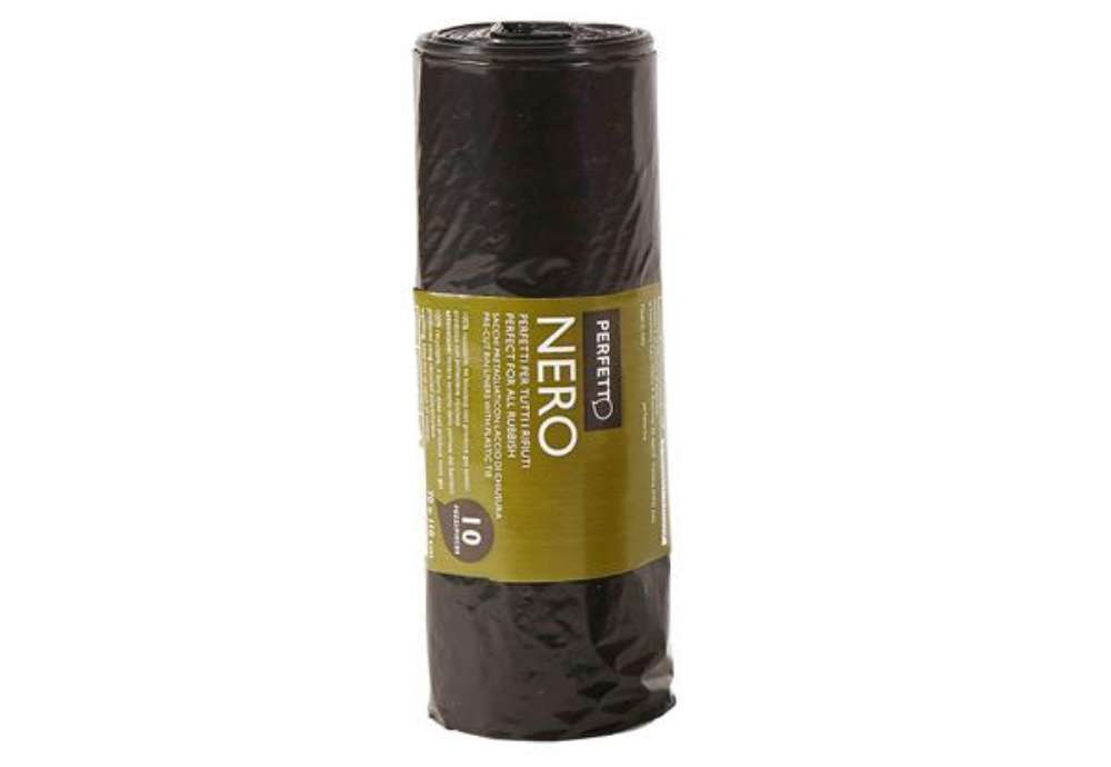 Immagine di Sacchi per rifiuti Classic - 70 x 110 cm - 116 L - 20 micron - nero - Perfetto - rotolo da 10 sacche