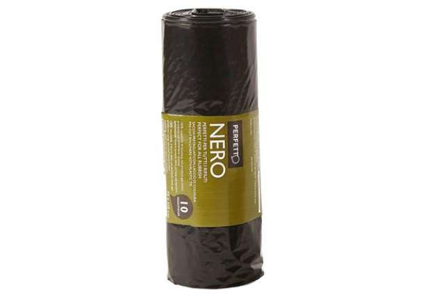 Immagine di Sacchi per rifiuti Classic - 70 x 110 cm - 116 L - 20 micron - nero - Perfetto - rotolo da 10 sacche