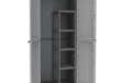 Immagine di Armadio JWood 368 - 2 ante - 68 x 37,5 x 170 cm- PPL - effetto legno - grigio tortora - Terry