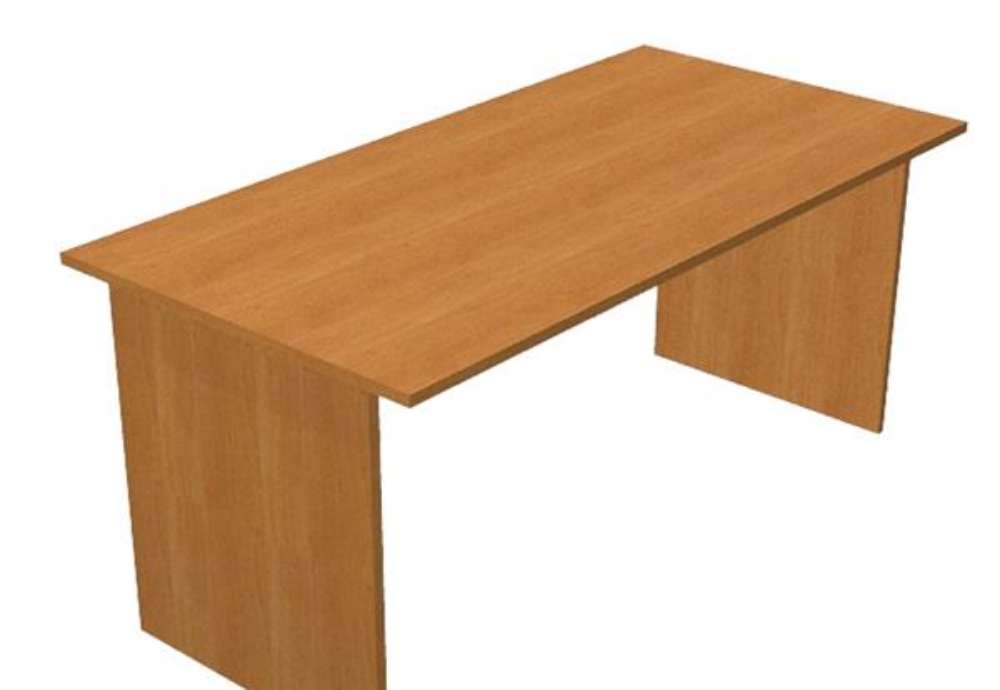 Immagine di Scrivania Easy - lineare - 160 x 80 x 72 cm - noce chiaro