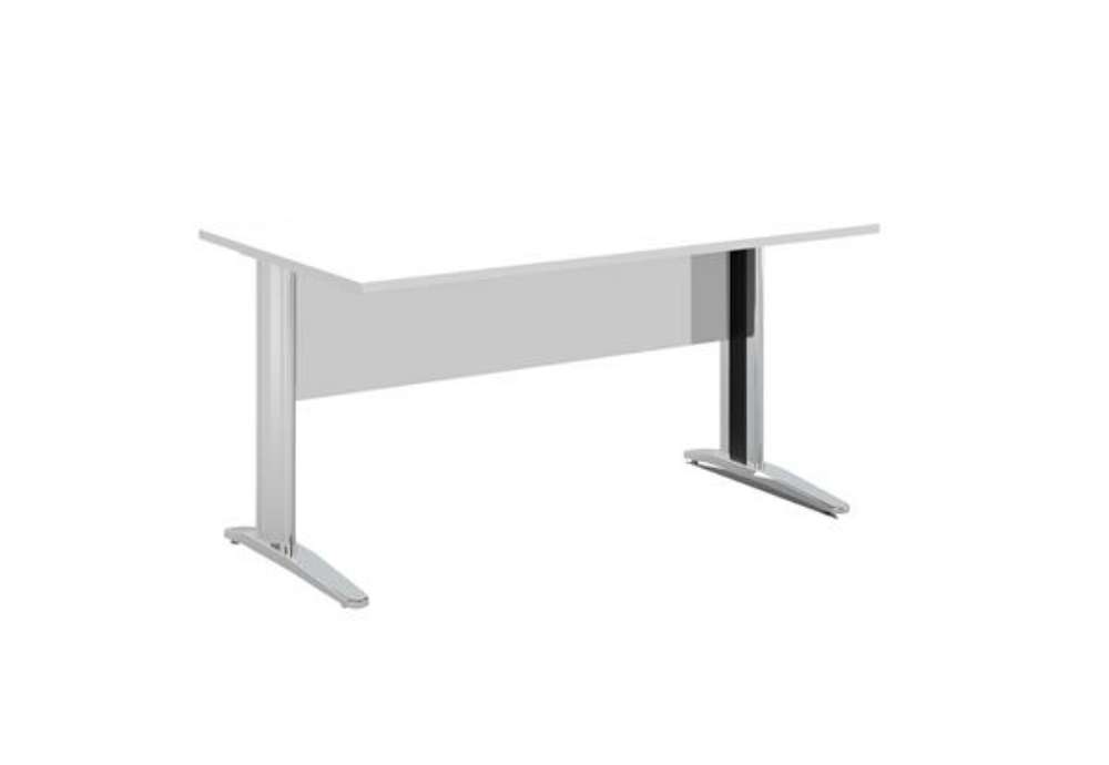 Immagine di Scrivania lineare Easy - 160 x 80 x 72 cm - Bianco/grigio cromato