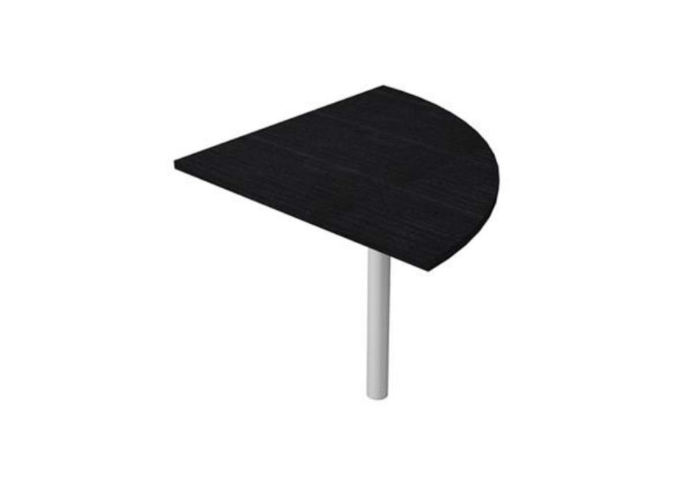 Immagine di Raccordo angolare 90° per scrivanie Easy - 80 x 80 cm - nero venato/grigio cromato