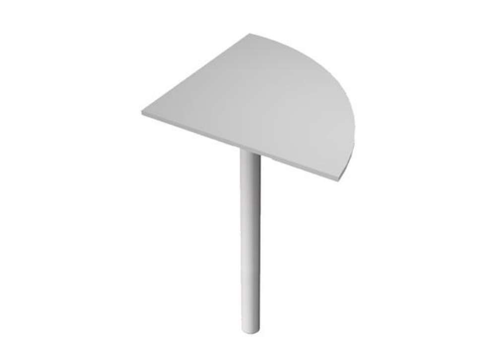 Immagine di Raccordo angolare 90° per scrivanie Easy - 80 x 80 cm - grigio/grigio cromato