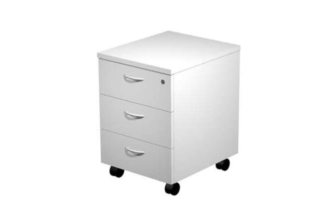 Immagine di Cassettiera Easy - 3 cassetti - con ruote - 41,8 x 52 x 59,5 cm - grigio