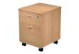 Immagine di Cassettiera Easy - 1 cassetto + 1 classificatore - con ruote - 41,8 x 52 x 59,5 cm - faggio