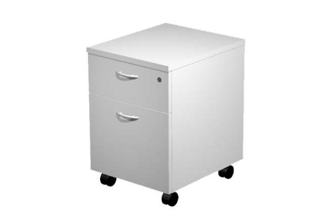 Immagine di Cassettiera Easy - 1 cassetto + 1 classificatore - con ruote - 41,8 x 52 x 59,5 cm - grigio