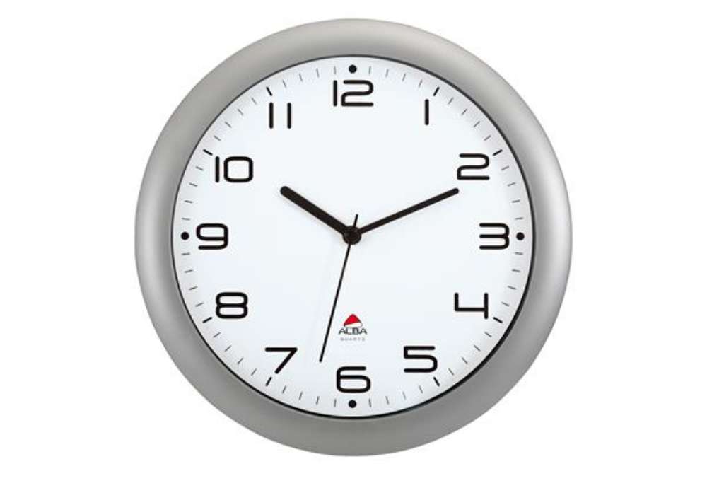 Immagine di Orologio da parete Hornew - diametro 30 cm - grigio metal - Alba