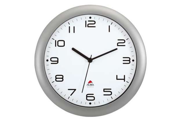 Immagine di Orologio da parete Hornew - diametro 30 cm - grigio metal - Alba