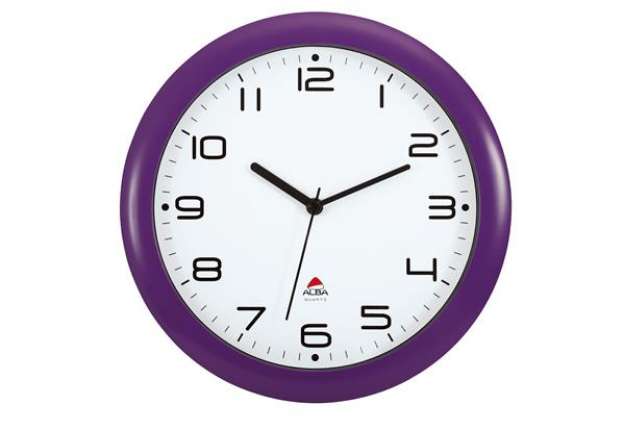 Immagine di Orologio da parete Hornew - diametro 30 cm - viola - Alba
