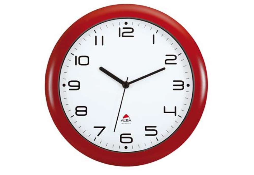 Immagine di Orologio da parete Hornew - diametro 30 cm - rosso - Alba