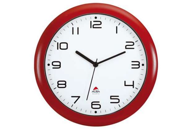 Immagine di Orologio da parete Hornew - diametro 30 cm - rosso - Alba