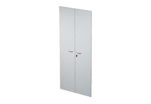 Immagine di Coppia ante Easy - per mobile alto - 80 x 175 cm - spessore 18 mm - melaminico - grigio