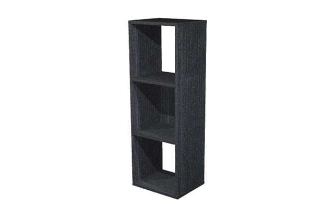 Immagine di Libreria casellario Rainbow - 3 caselle - 35,9 x 29,2 x 103,9 cm - nero venato