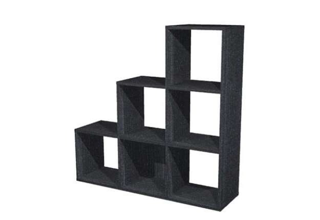 Immagine di Libreria casellario Rainbow - 6 caselle a scalare - 104,1x29,2x103,9 cm - nero venato