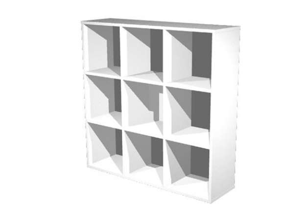 Immagine di Libreria casellario Rainbow - 9 caselle - 104,1x29,2x103,9 cm - bianco