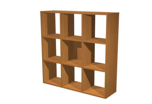Immagine di Libreria casellario Rainbow - 9 caselle - 104,1x29,2x103,9 cm - noce chiaro