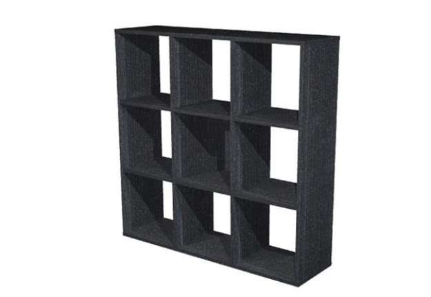 Immagine di Libreria casellario Rainbow - 9 caselle - 104,1x29,2x103,9 cm - nero venato