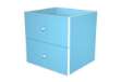 Immagine di Cassettiera per casellario Rainbow - 2 cassetti - 32,5x28,8x32,5 cm - azzurro