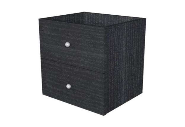 Immagine di Cassettiera per casellario Rainbow - 2 cassetti - 32,5x28,8x32,5 cm - nero venato